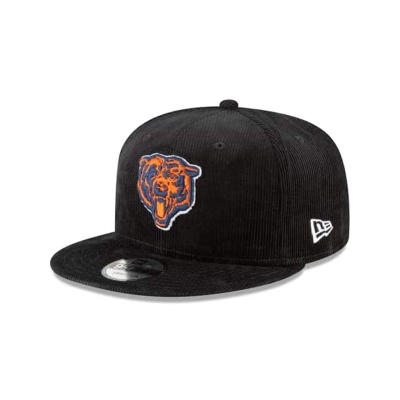 Black Chicago Bears Hat - New Era NFL Corduroy 9FIFTY Snapback Caps USA9421578